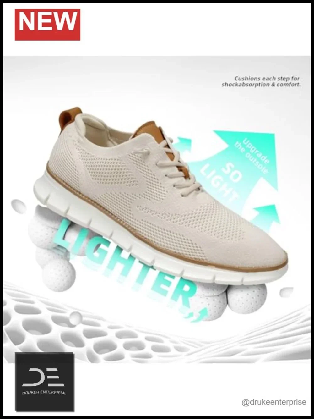 Men's Mesh Oxfords Business Walking Sneakers Memory Foam Lightweight
